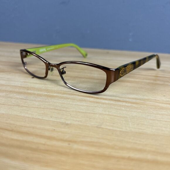 COACH HC5007 9046 Willow Satin Brown Green Eyeglasses Frame Only  50-16-135 - Picture 1 of 8